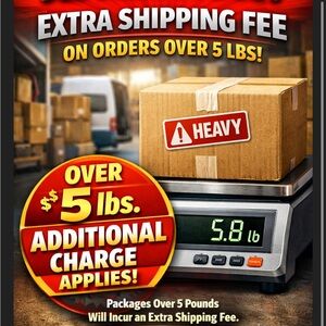 $20 extra shipping fee for packages over 5lb